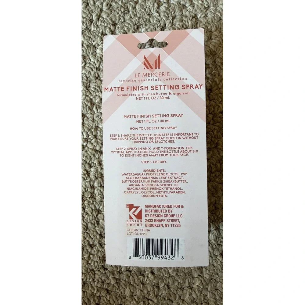Le Mercerie Matte Finish Setting Spray For Face, 1 Fl Oz New & Sealed